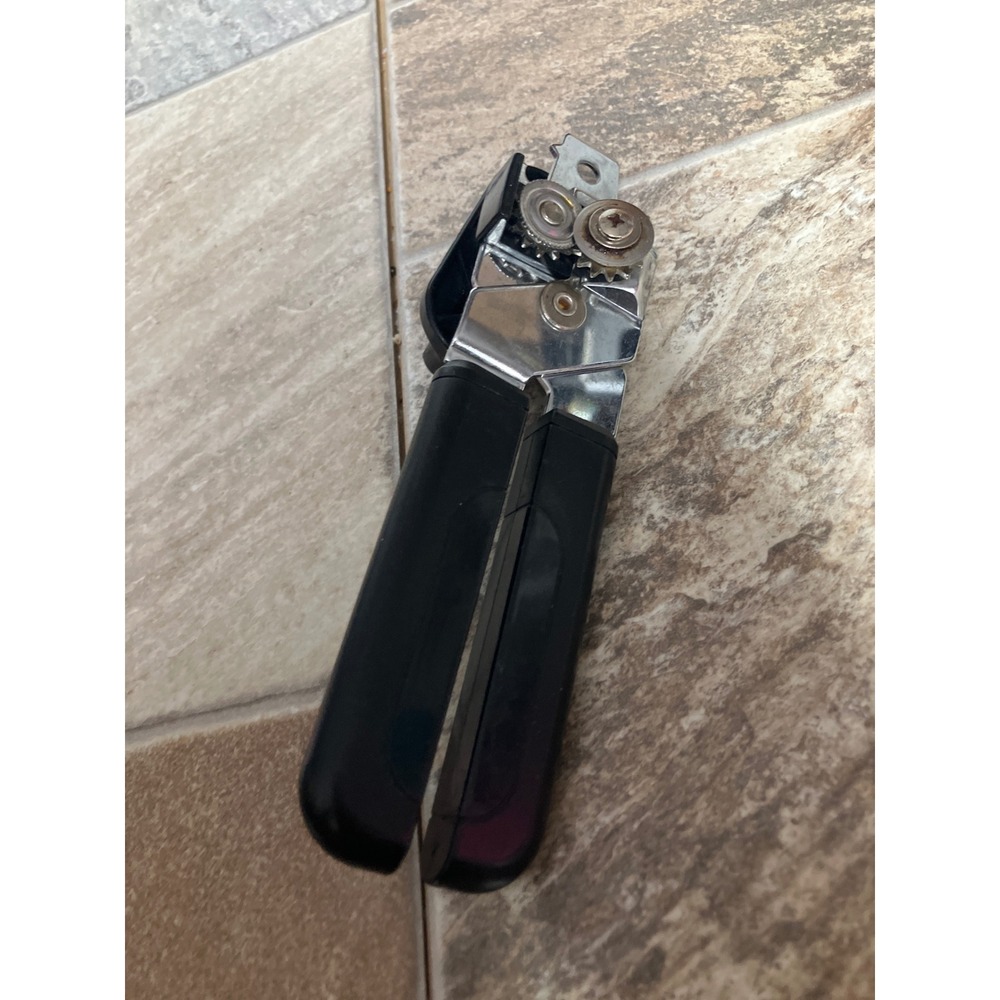GoodCook Manual Can Opener Black Ergonomic Handles Chrome Steel Bottle Opener